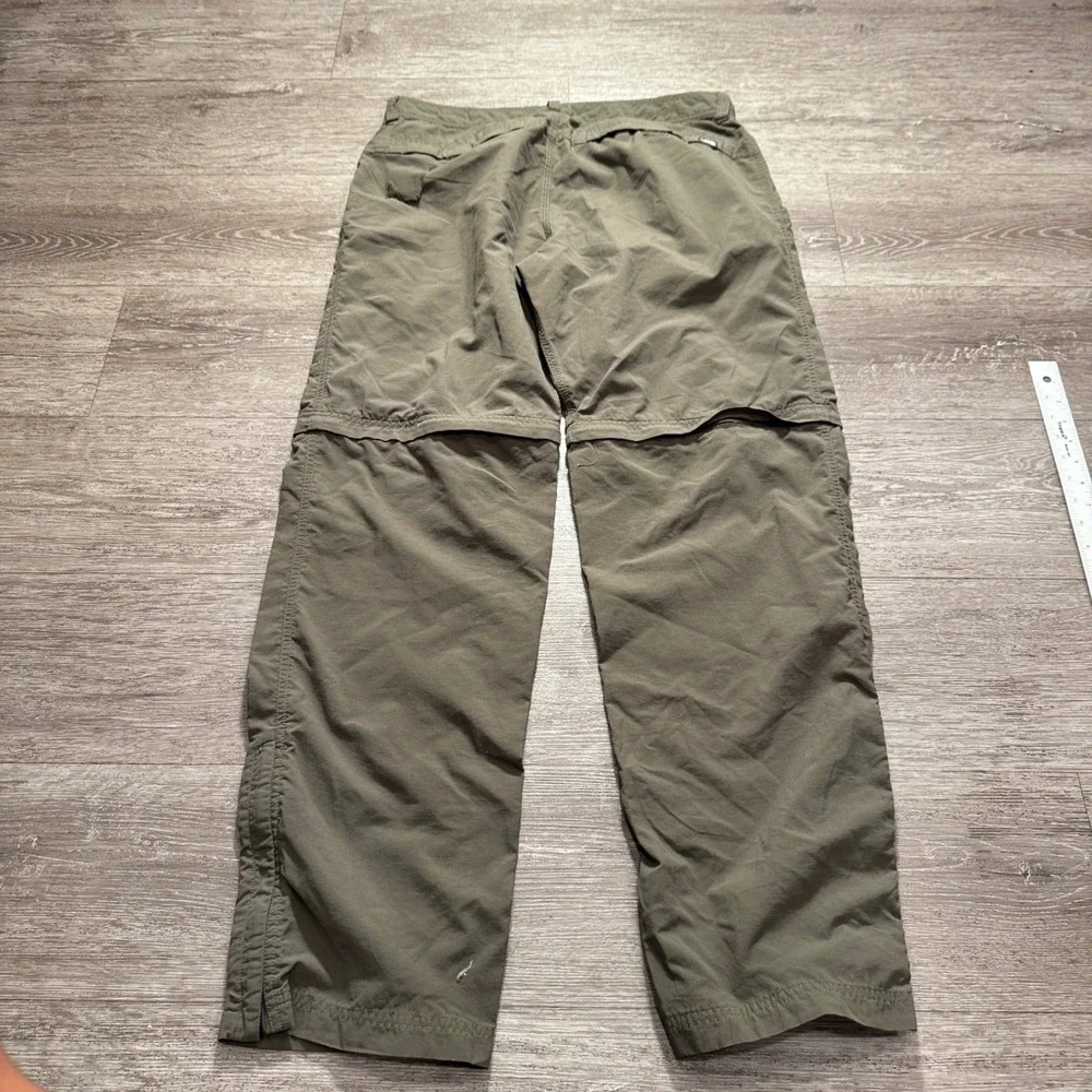 The North Face Convertible Pants Mens 34 Green Nylon Hiking Paramount Peak 34x32